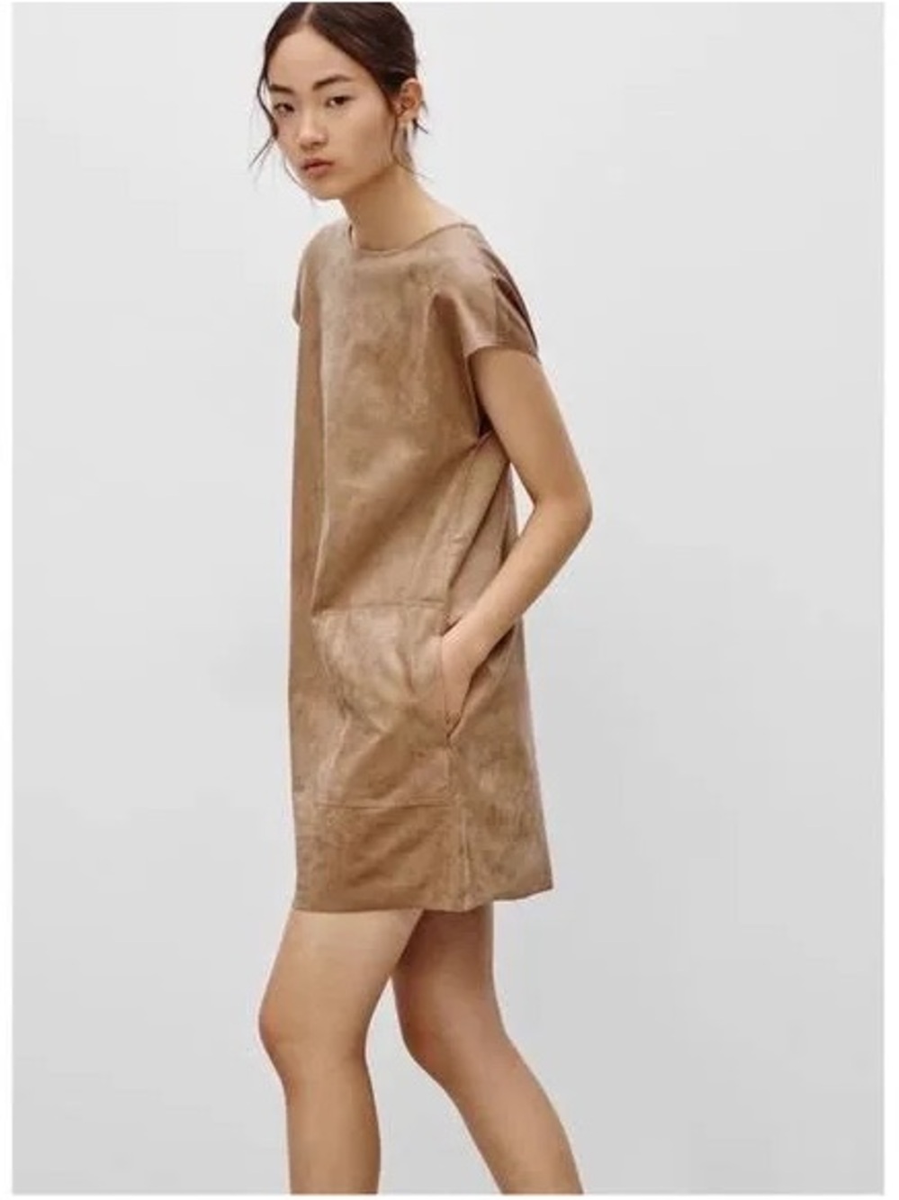 Aritzia Wilfred Free Nori Vegan Suede Dress